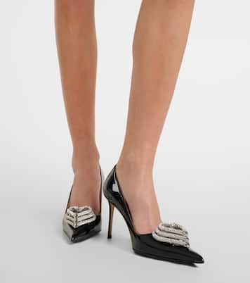 Verzierte Pumps Triple Heart aus Lackleder | Mach & Mach