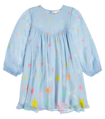 Abito in chiffon di seta con stampa | Stella McCartney Kids