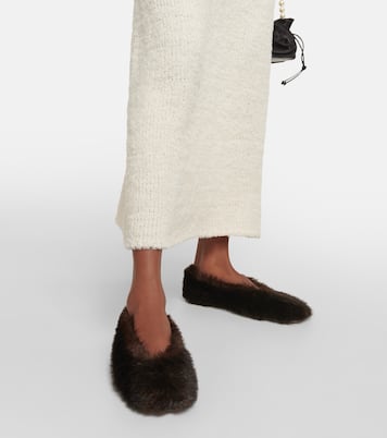 Faux-fur ballet flats | Magda Butrym