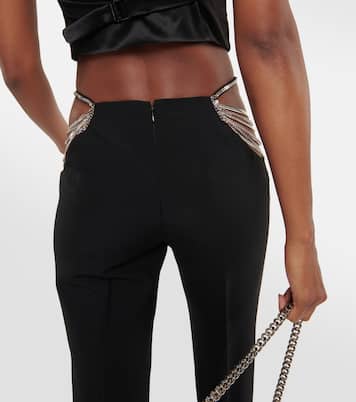 Pantaloni slim in lana con cut-out | Stella McCartney