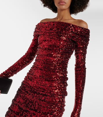 Off-Shoulder-Robe mit Pailletten | Dolce&Gabbana
