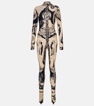 Tattoo Collection printed jersey catsuit | Jean Paul Gaultier