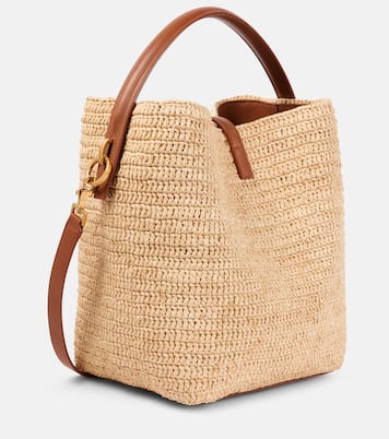 Secchiello Le 37 in rafia con pelle | Saint Laurent