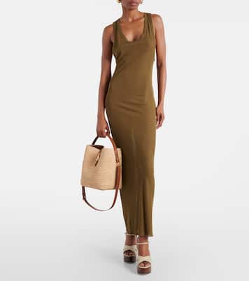 Secchiello Le 37 in rafia con pelle | Saint Laurent