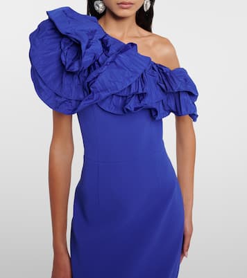 Cora ruffled one-shoulder midi dress | Rebecca Vallance