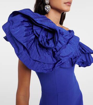 Cora ruffled one-shoulder midi dress | Rebecca Vallance