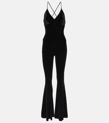 Combi-pantalon évasée en velours | Norma Kamali