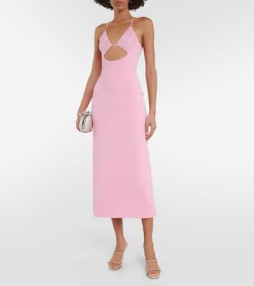 Vestido midi con aberturas adornado | David Koma