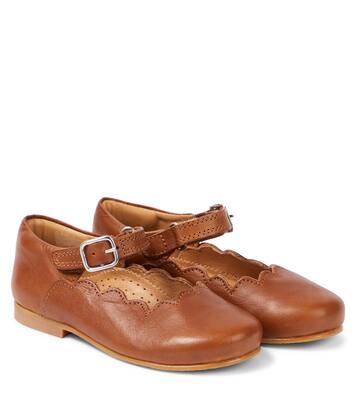 Scallop leather Mary Jane flats | Petit Nord