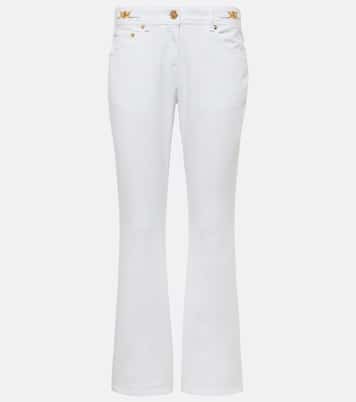 Verzierte Low-Rise Flared Jeans | Versace