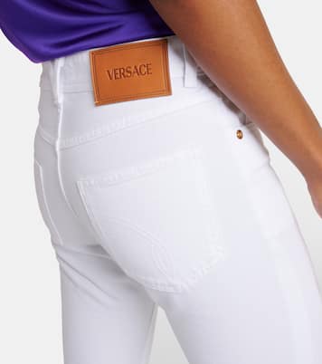 Verzierte Low-Rise Flared Jeans | Versace