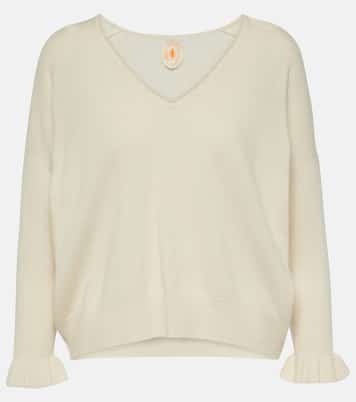 Jersey de lana y cachemir con volantes | Jardin des Orangers