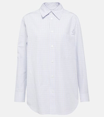 Chemise en coton et lin à carreaux | Bottega Veneta