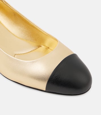 Pumps Mary Jane in pelle metallizzata | Miu Miu