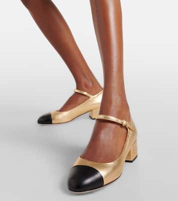 Pumps Mary Jane in pelle metallizzata | Miu Miu