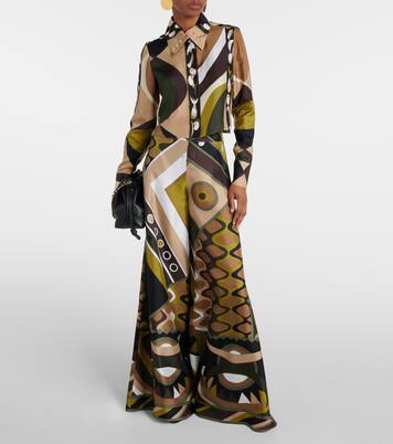 Camicia Pesci cropped in seta | Pucci