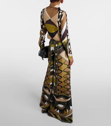 Camicia Pesci cropped in seta | Pucci