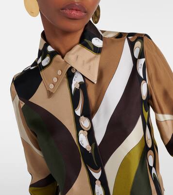 Camicia Pesci cropped in seta | Pucci