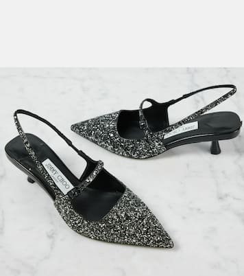 Pumps slingback Didi 45 con glitter | Jimmy Choo