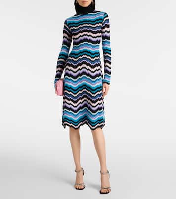 Abito midi in maglia a zig-zag | Missoni