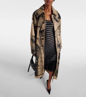 Gabardina oversized de algodón estampada | Jean Paul Gaultier