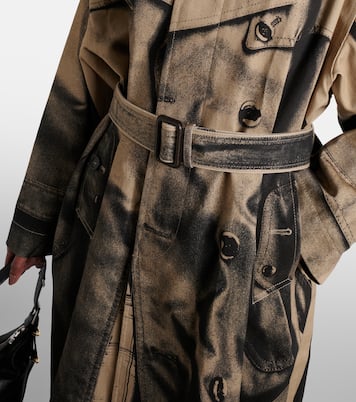 Gabardina oversized de algodón estampada | Jean Paul Gaultier