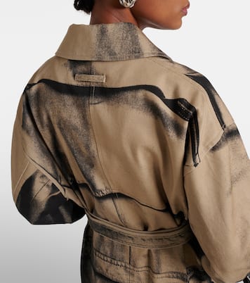 Gabardina oversized de algodón estampada | Jean Paul Gaultier