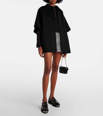 Cappotto reversibile in lana e seta GG | Gucci