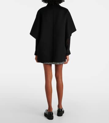 Cappotto reversibile in lana e seta GG | Gucci