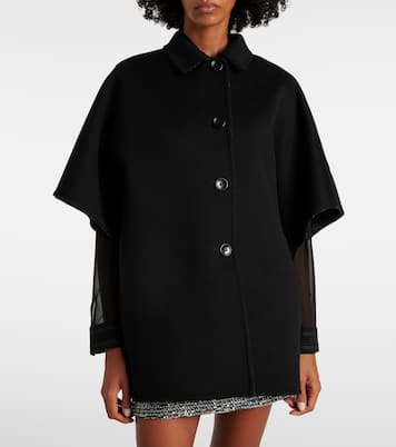 Cappotto reversibile in lana e seta GG | Gucci