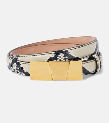 Axel Small snake-effect leather belt | Khaite