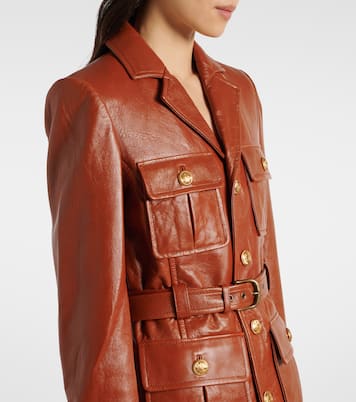 Giacca in pelle con cintura | Chloé
