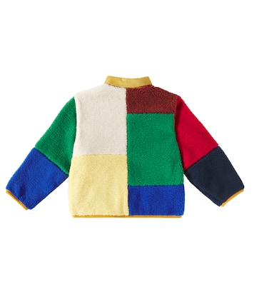 Colorblocked faux shearling jacket | Bobo Choses