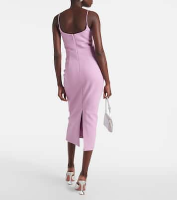Verziertes Midikleid Chantara aus Crêpe | Rebecca Vallance
