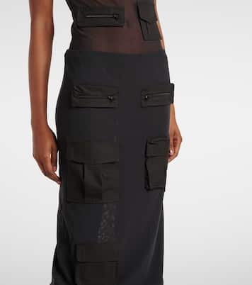 Falda midi cargo de malla | Acne Studios