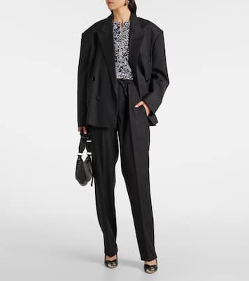 Klero checked double-breasted wool-blend blazer | Isabel Marant