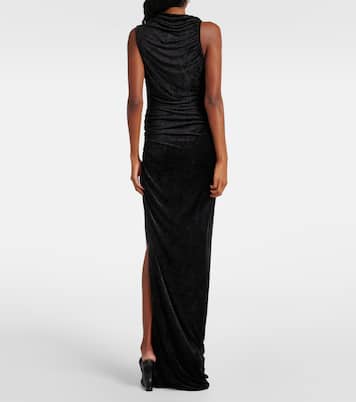 Lilies Svita ruched velvet jersey gown | Rick Owens