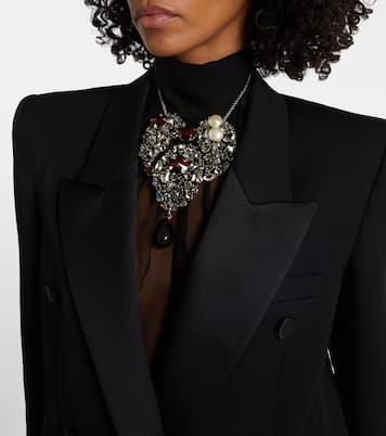 Collana con pendente e cristalli | Saint Laurent