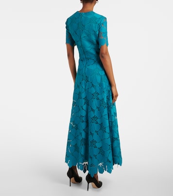Vestido largo con bordado inglés | Elie Saab