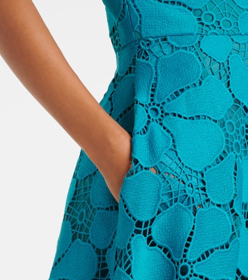 Vestido largo con bordado inglés | Elie Saab