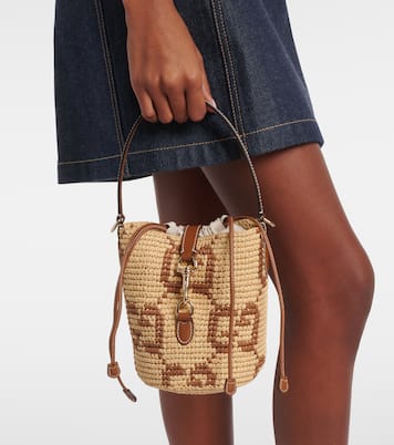 Secchiello GG Mini con pelle | Gucci