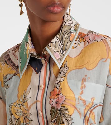 Camicia Tallow in ramia con stampa | Zimmermann