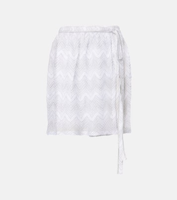 Falda envolvente de lamé en zigzag | Missoni