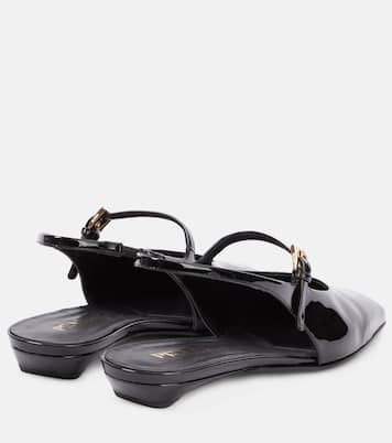 Ballerines slingback en cuir verni | Prada