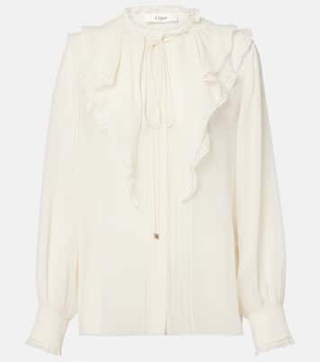 Blusa in seta con pizzo | Chloé