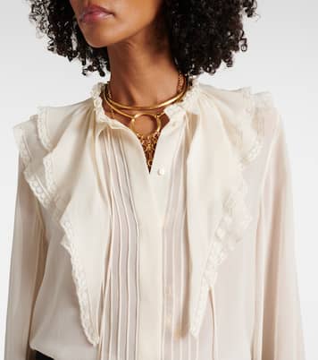 Blusa in seta con pizzo | Chloé