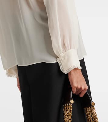 Blusa in seta con pizzo | Chloé