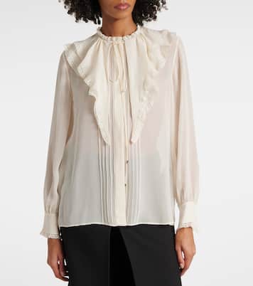 Blusa in seta con pizzo | Chloé