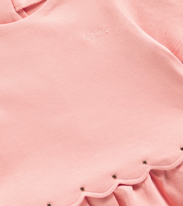 Bebé - vestido de algodón festoneado | Chloé Kids