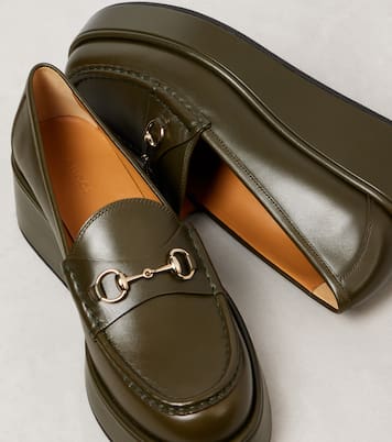 Mocassins Horsebit à plateforme en cuir | Gucci